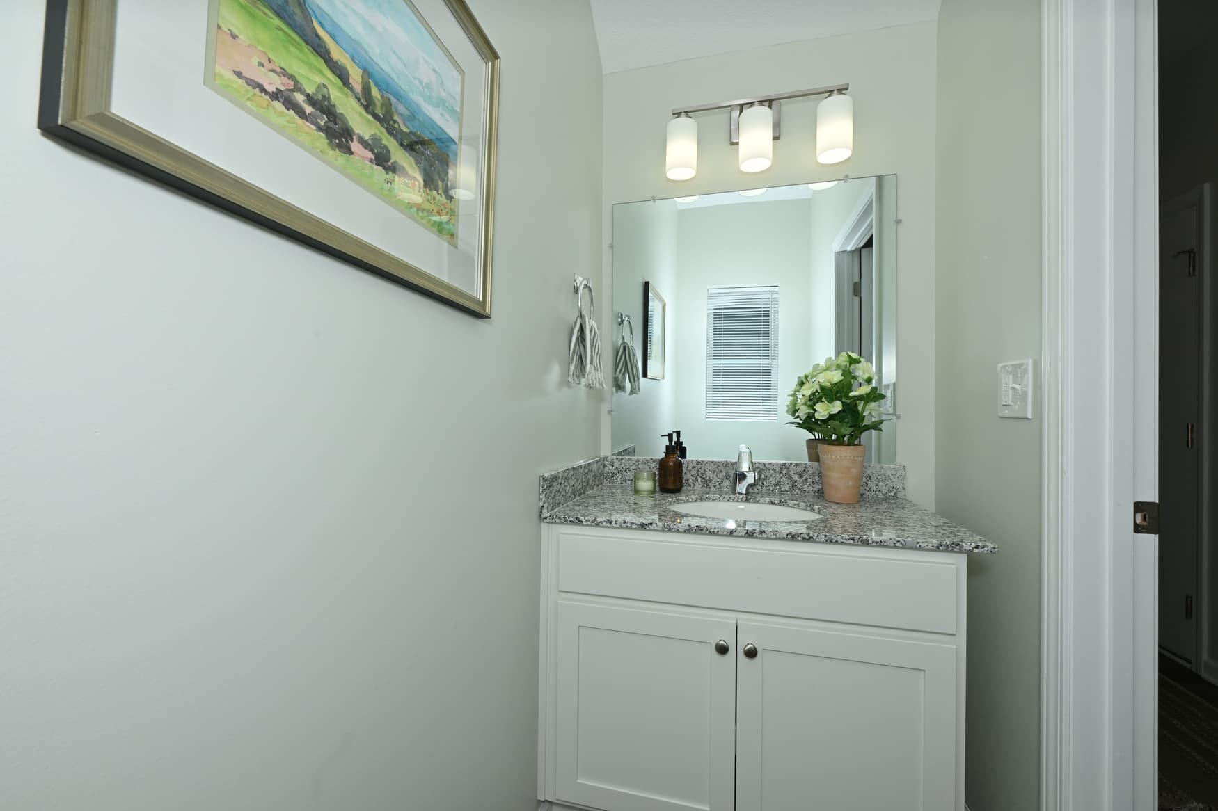 2BR Townhome powder room vanity photo