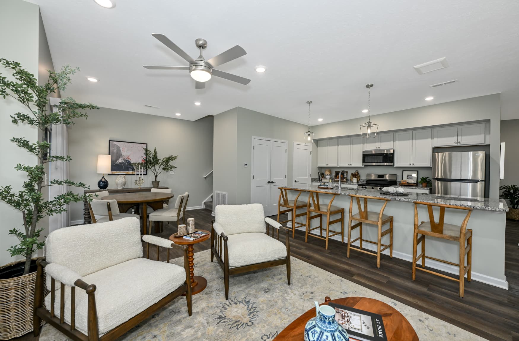 3BR Townhome living and kitchen area photo
