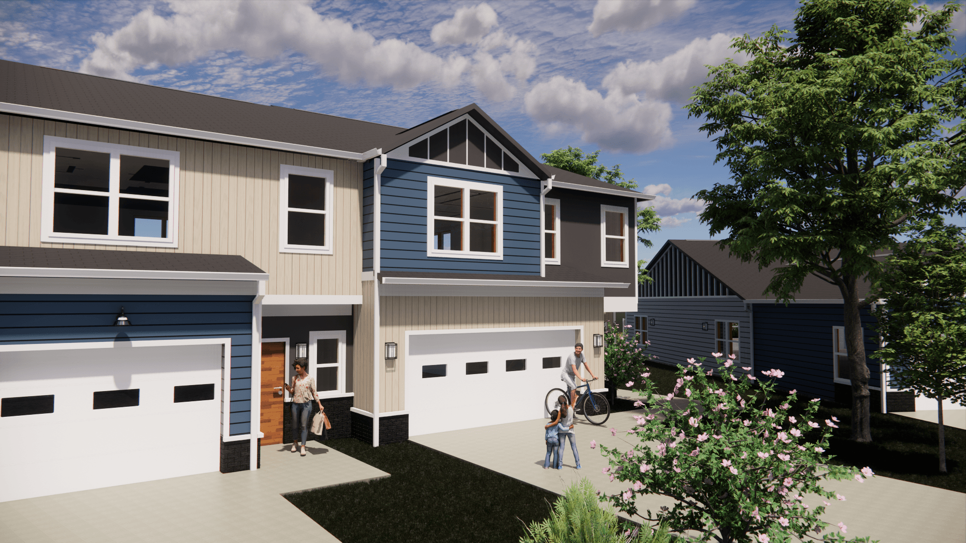 3BR Townhome Rendering - TOWNHOME VIEW 4