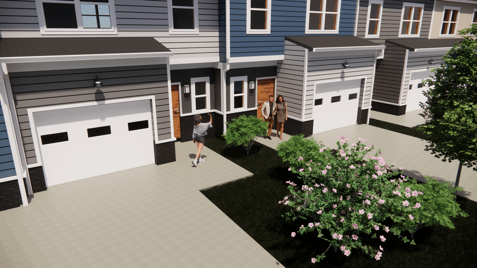3BR Townhome Rendering - TOWNHOME VIEW 3
