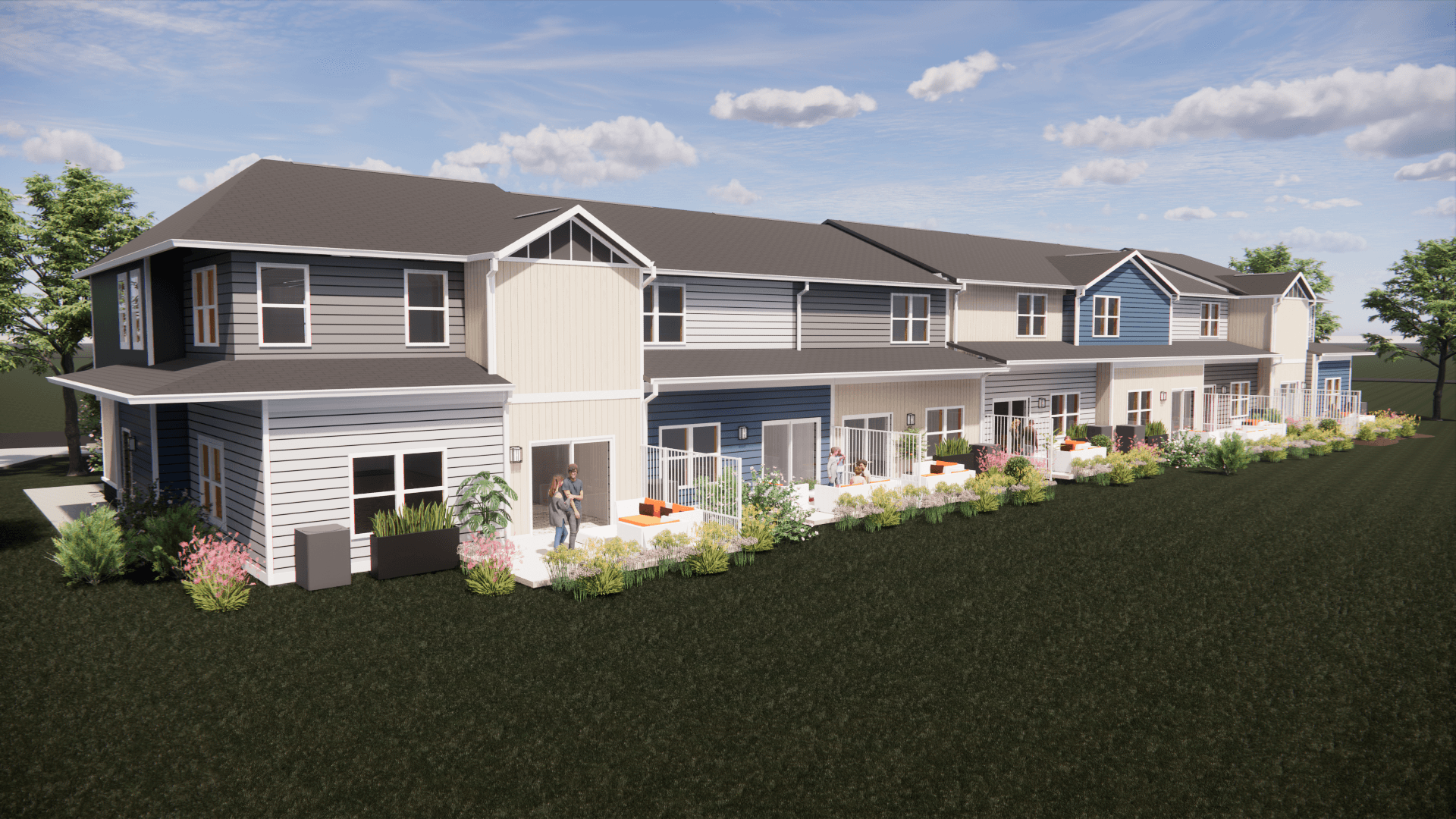 3BR Townhome Rendering - TOWNHOME VIEW 5