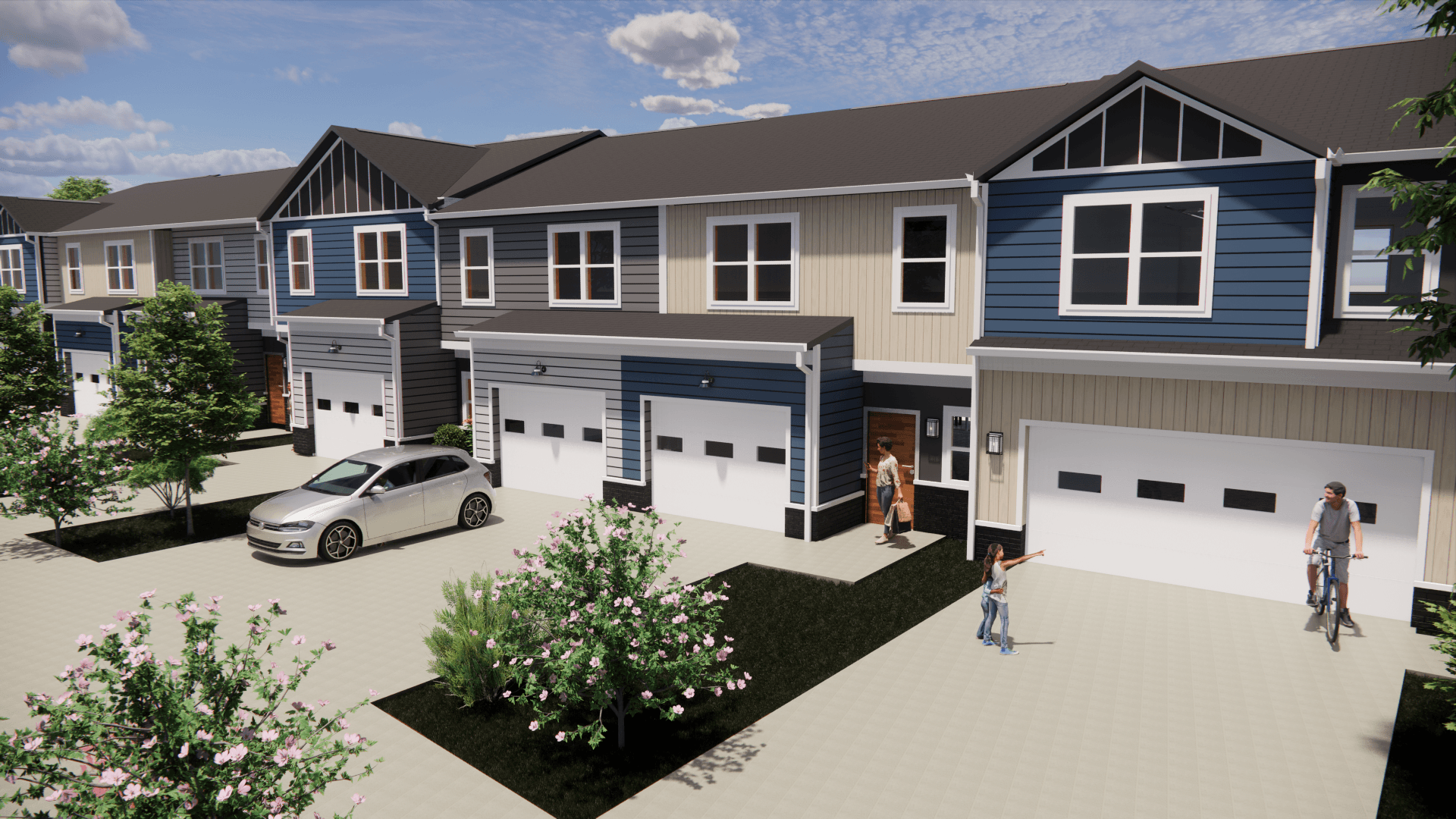 3BR Townhome Rendering - TOWNHOME VIEW 2